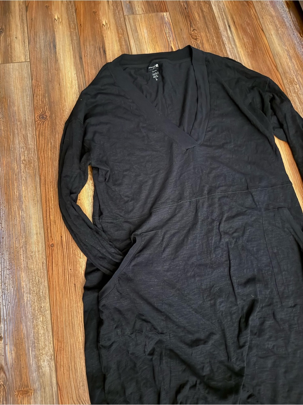 NATURAL LIFE Black Long-Sleeve Jumpsuit Romper - Picture 2 of 4